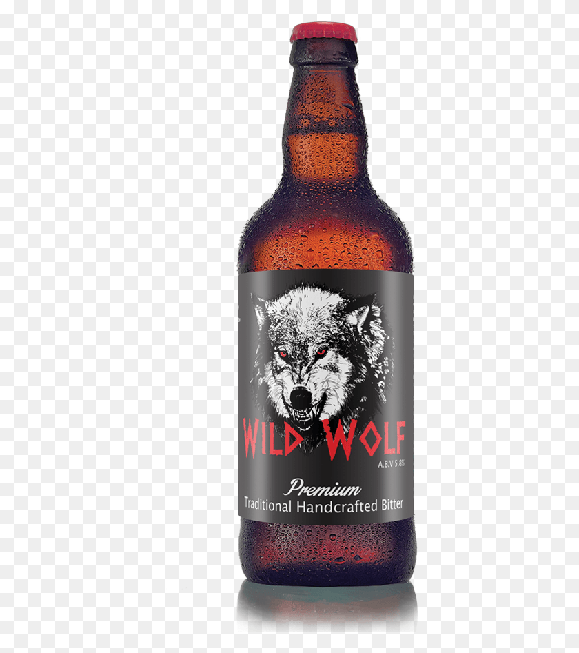 374x887 Wild Wolf Beer Bottle, Beer, Alcohol, Beverage HD PNG Download