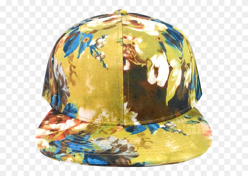 601x538 Wildflower Watercolor Floral Snapback, Clothing, Apparel, Helmet HD PNG Download