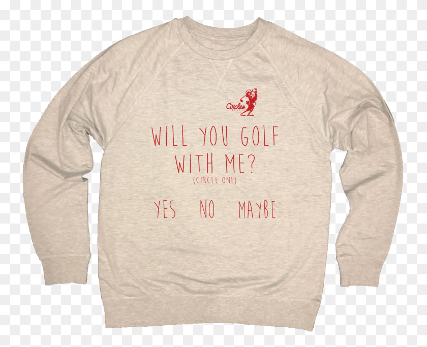 1770x1414 Will You Golf With Me Sweatshirt Long Sleeved T Shirt, Clothing, Apparel, Sleeve HD PNG Download