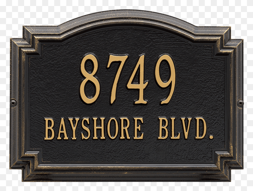 800x591 Williamsburg Standard Wall Address Plaque Two Lines Commemorative Plaque, Text, Number, Symbol HD PNG Download