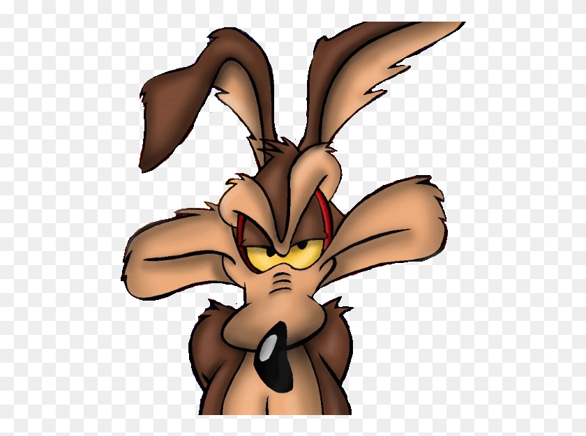 496x565 Willie E Coyote Coyote Looney Tunes Face, Person, Human, Dragon HD PNG Download