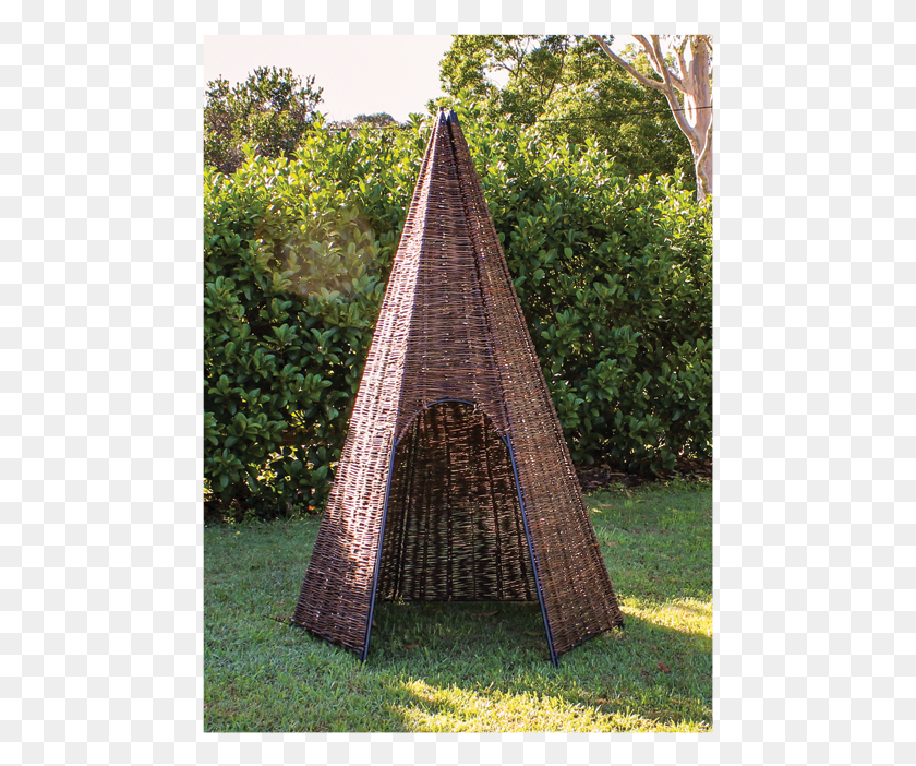 469x642 Willow Teepee Grass, Triangle, Plant, Roof HD PNG Download