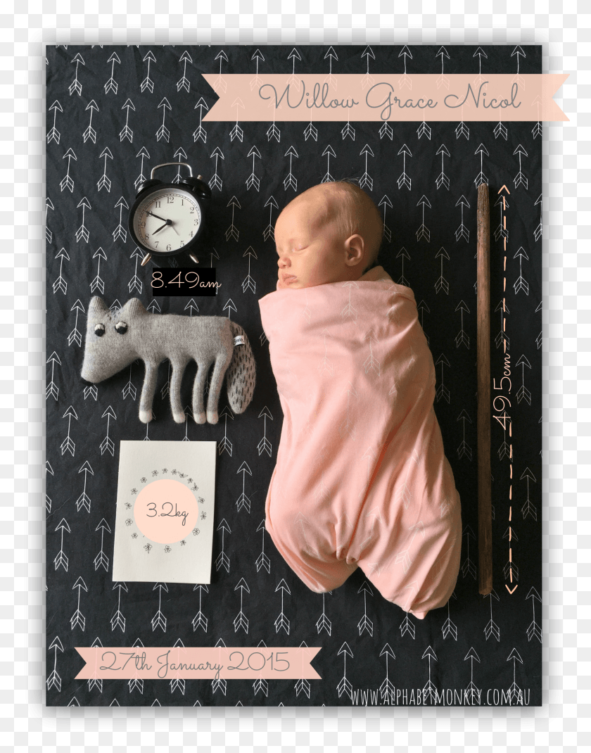2364x3062 Willows Birth Announcement Pluspng Birth Announcement With Scale HD PNG Download