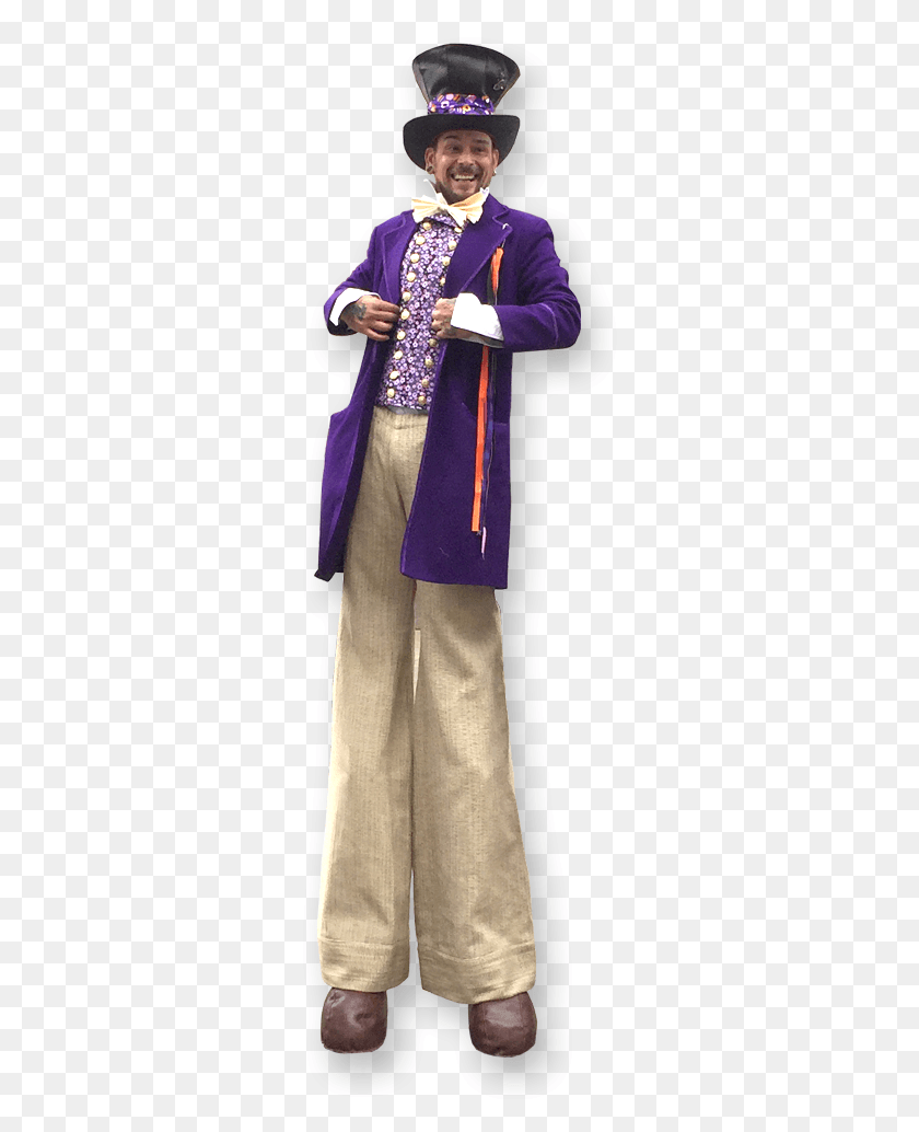 294x974 Willy Wonka Costume Hat, Clothing, Apparel, Person HD PNG Download