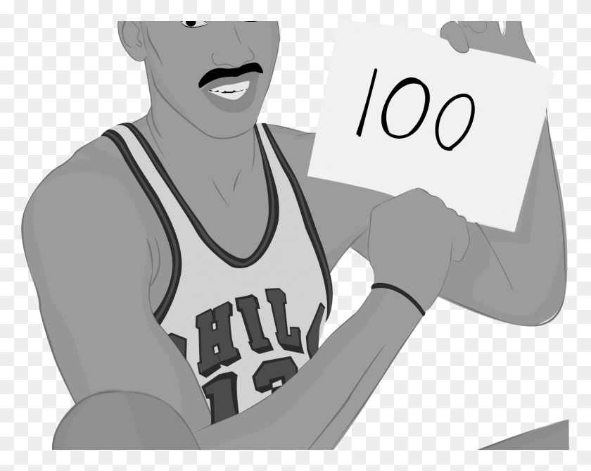 1718x1343 Wilt Chamberlain Illustration, Clothing, Apparel, Face HD PNG Download