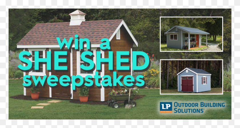 800x400 Win A Custom She Shed For Yourself On Better Homes Lawn, Grass, Plant, Housing HD PNG Download