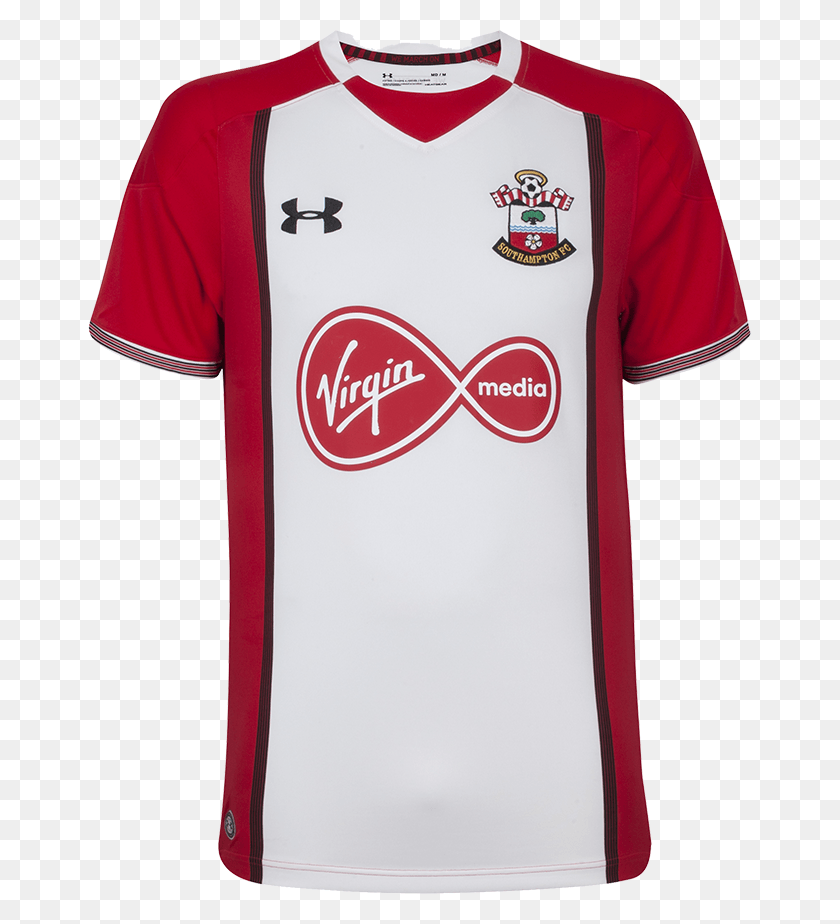 663x864 Descargar Png / Camiseta De Casa Firmada, Camiseta De Southampton, 2017