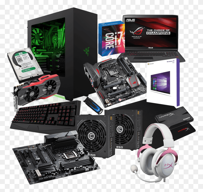1100x1035 Win Gaming Pc Or Gaming Notebook And More International Headphones, Electronics, Computer, Computer Hardware HD PNG Download