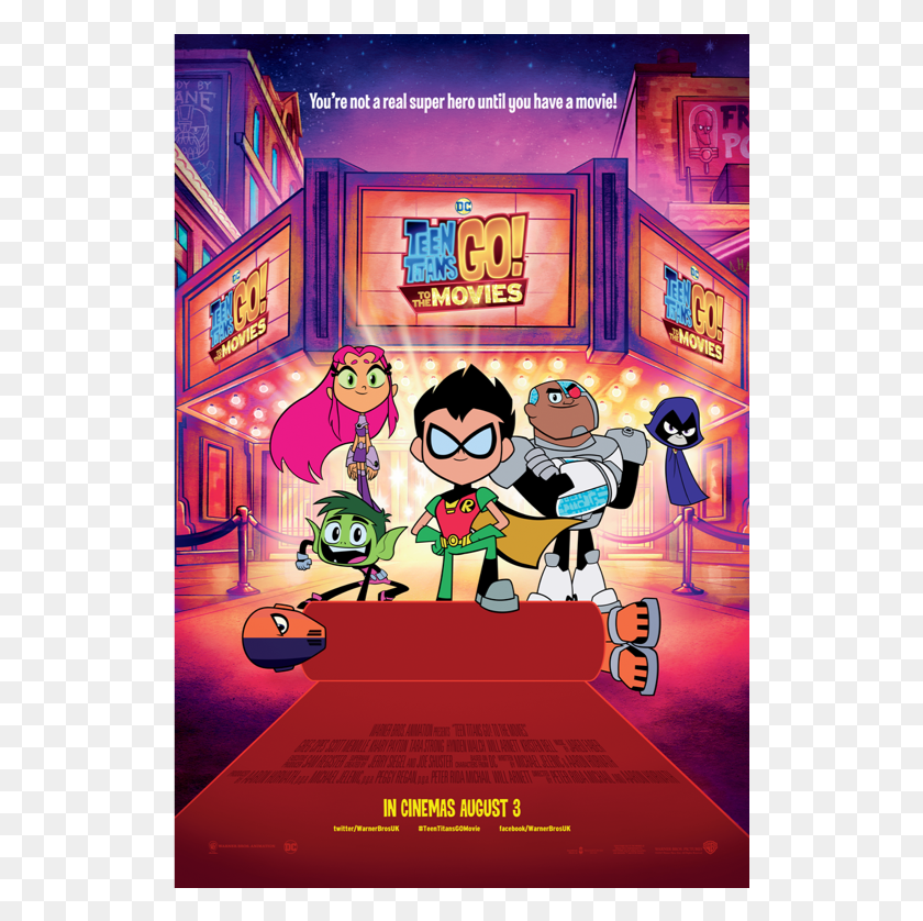 525x778 Win Movie Merchandise With Teen Titans Go To The Movies Teen Titans Go To The Movies The Cinema, Poster, Advertisement, Sunglasses HD PNG Download
