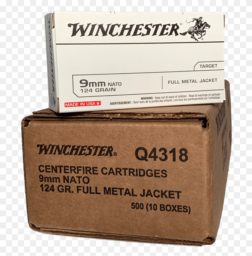 781x794 Winchester 124 Grain Nato 500 Round Case Box, Cardboard, Carton, Label HD PNG Download