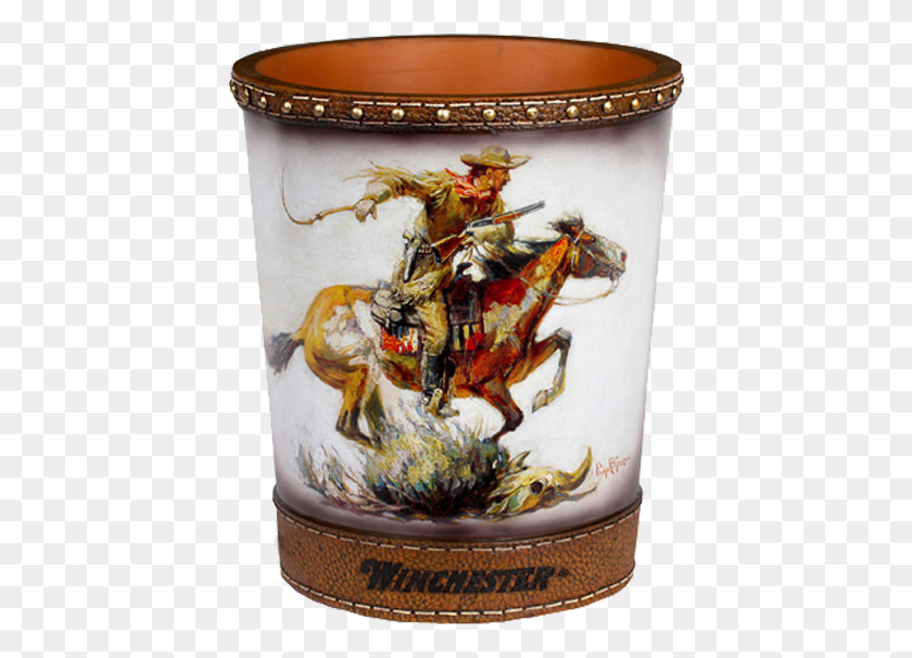 420x546 Winchester Horse Amp Rider Trashcan W1215 Philip R Goodwin Winchester, Lobster, Seafood, Sea Life HD PNG Download