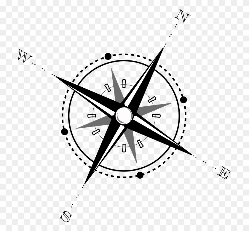 717x720 Wind Rose Architectural North Point Symbol, Ceiling Fan, Appliance, Airplane HD PNG Download