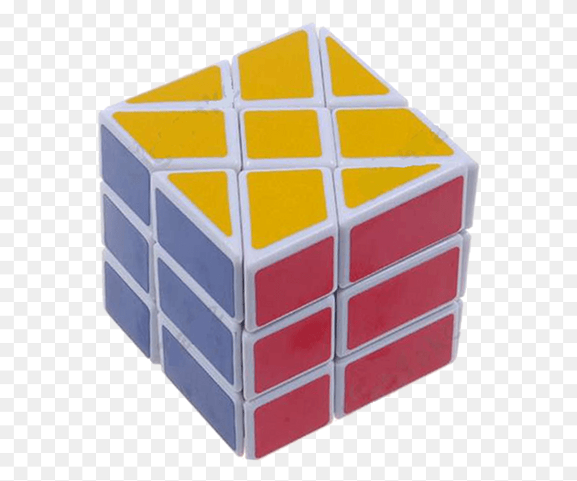 559x641 Windmill Cube White Body Windmill Cube Scrambled, Rubix Cube HD PNG Download