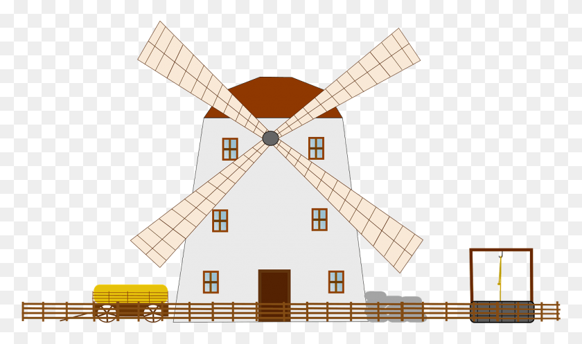 1280x718 Windmill Energy Wind Power Image Gambar Animasi Kincir Angin, Construction Crane, Machine, Lighting HD PNG Download