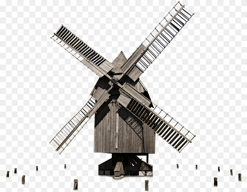 805x654 Windmill Isolated Old Turn Wind Power Mill Old Windmill, Outdoors, Architecture, Building, Tower Clipart PNG