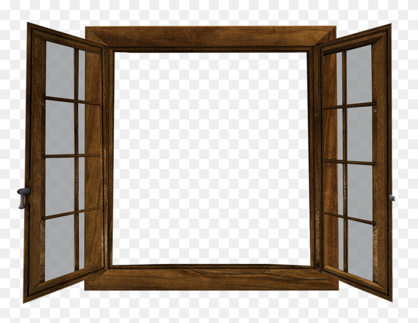 902x683 Окно Open Window Glass Outlook Image Editing Open Wood Window, Picture Window, Gate Hd Png Download
