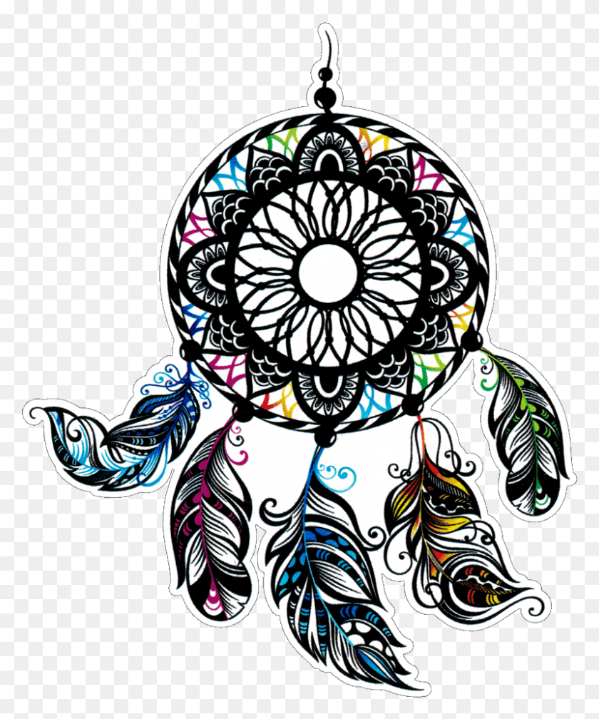 799x972 Window Sticker Decal Dream Catcher Clipart, Doodle HD PNG Download