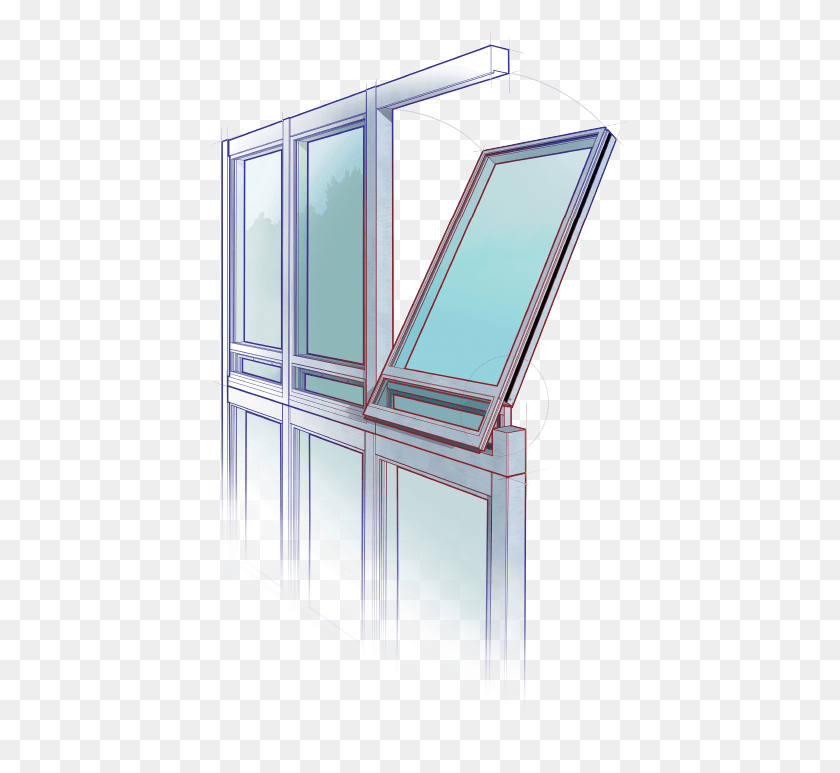 417x713 Window System Install Curtain Wall With Windows, Furniture, Cupboard, Closet HD PNG Download