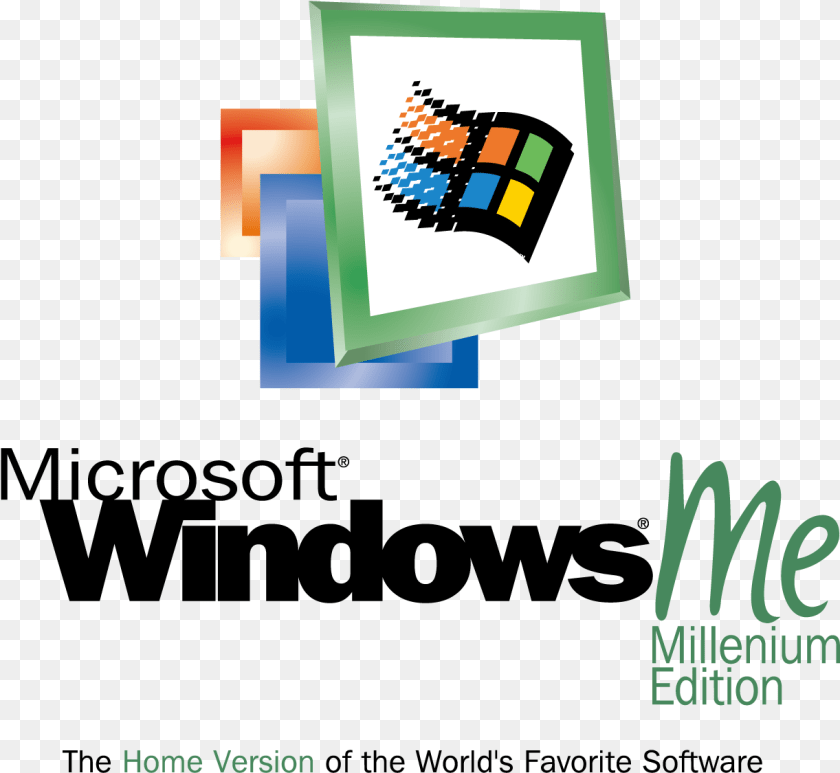 1222x1125 Windows 98 Windows Millennium Edition Logo, Advertisement, Poster PNG