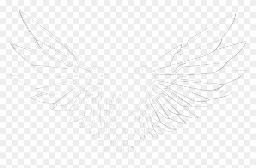 1930x1215 Wing Shaped Contours And Also Resembles The Falcon39s Clear Butterfly Wings, Bow, Stencil HD PNG Download