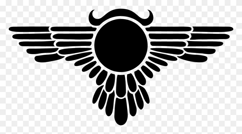 1439x750 Логотип Крылатого Солнца Символ Искусство Крылатое Солнце Символ, Серый, Мир Варкрафта Png Скачать