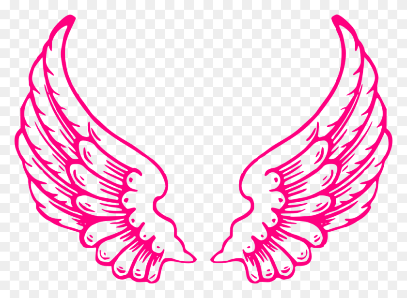 960x685 Wings Angel Feathers Wings Of Angels Spread Large Pink Angel Wings Clip Art, Symbol, Emblem, Smoke Pipe HD PNG Download