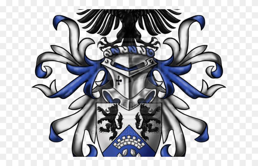 640x480 Wings Clipart Family Crest Heraldry Wolf Coat Of Arms, Armor, Knight HD PNG Download