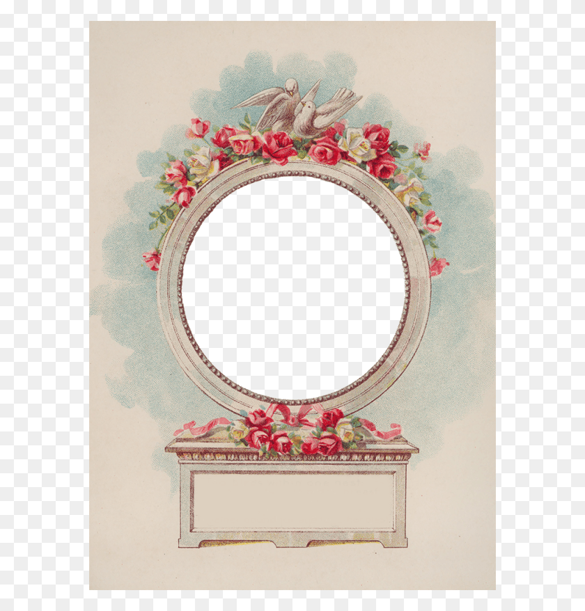 584x818 Wings Of Whimsy Frame For File, Patrón, Planta, Diseño Floral Hd Png