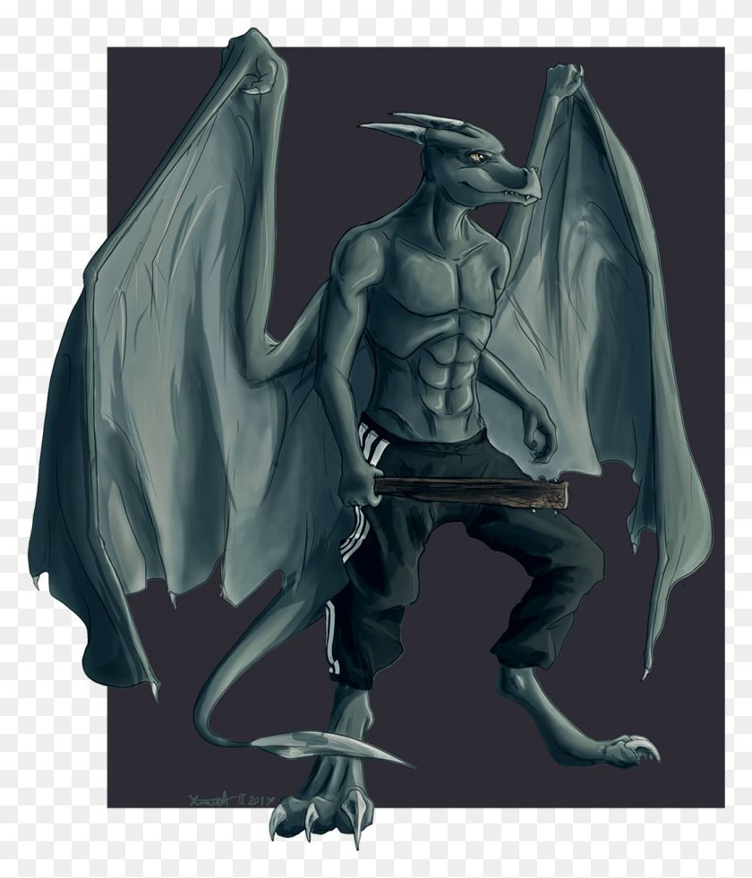 1046x1236 Wings On Anthro Are Nonsense But Don39t Argue He39s Illustration, Statue, Sculpture HD PNG Download