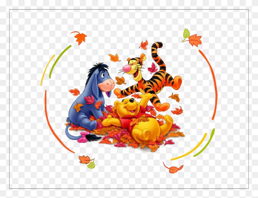 800x600 Descargar Png Winnie Pooh Feliz Día De Acción De Gracias Eeyore, Graphics, Diseño Floral Hd Png