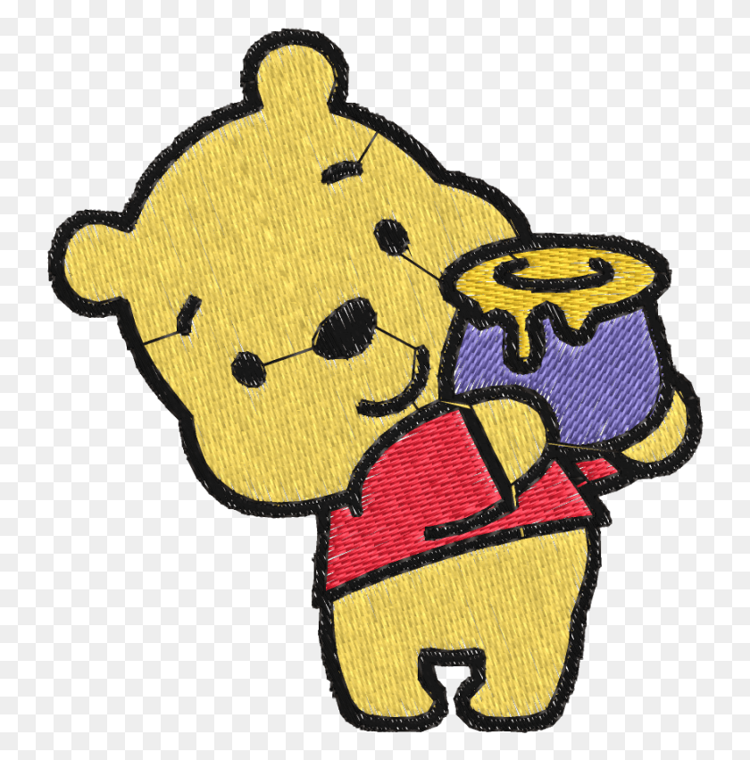 736x791 Winnie The Pooh, Applique, Plush, Toy HD PNG Download