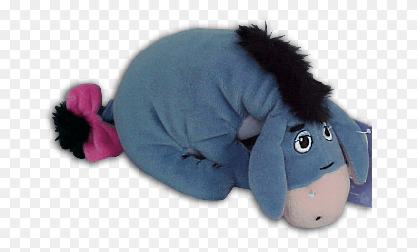 661x449 Winnie The Pooh Donkey Eeyore Plush Toy Disney Gund Stuffed Toy, Cushion, Pillow, Person HD PNG Download