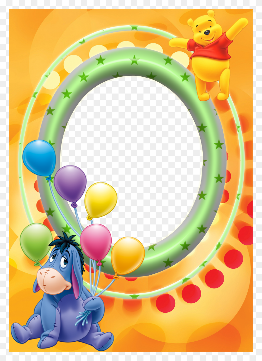 2094x2950 Winnie The Pooh Frame, Balloon, Ball, Graphics HD PNG Download