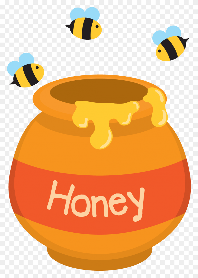 1051x1505 Winnie The Pooh Honey Pot Clip Art Pote De Mel Do Pooh, Food, Jar, Angry Birds HD PNG Download