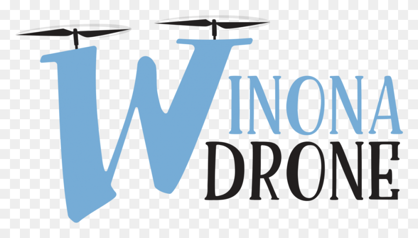 938x504 Winona Drone Logo Helicopter Rotor, Alphabet, Text, Hook HD PNG Download