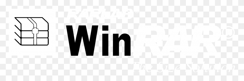2400x674 Логотип Winrar Черно-Белая Параллель, Текст, Алфавит, Номер Hd Png Скачать