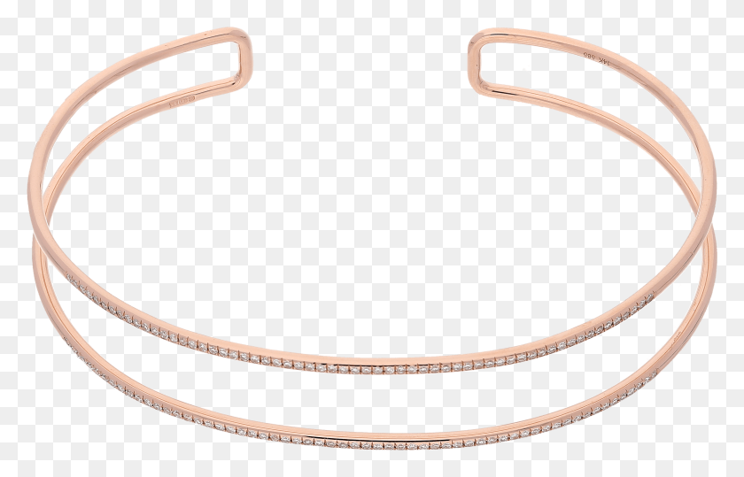 2922x1795 Winsor Bishop Trapeze 14ct Rose Gold Diamond Double Body Jewelry HD PNG Download
