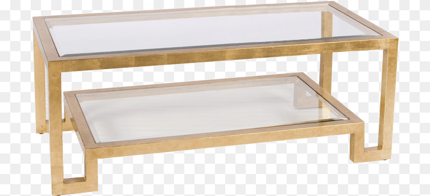 Winston Gold Leafed Coffee Table Worlds Away, Coffee Table, Furniture PNG