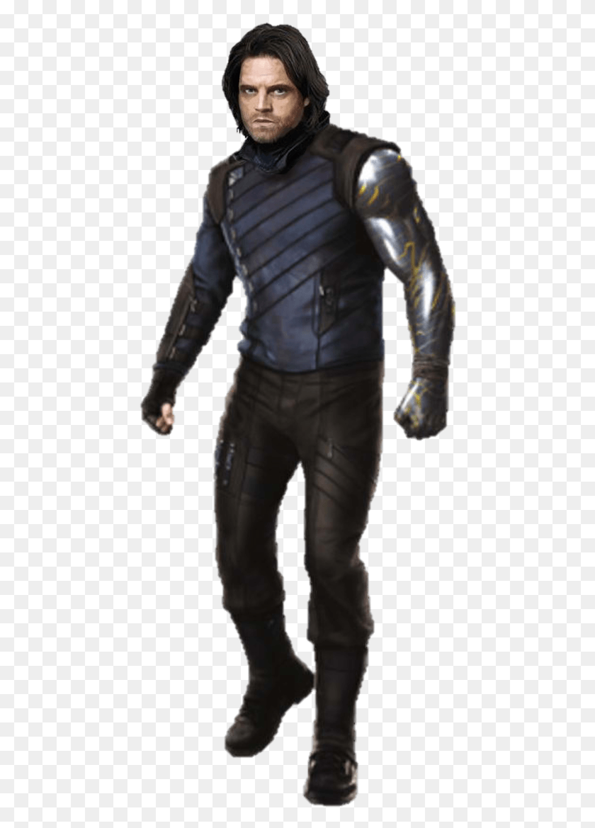 448x1109 Winter Bucky Barnes Toys Infinity War, Clothing, Apparel, Person HD PNG Download