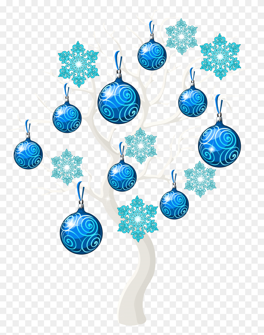 5103x6594 Winter Christmas Tree Clip Art Image Transparent Blue Christmas Tree, Sphere, Ornament, Pattern HD PNG Download
