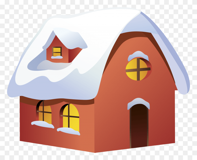 7788x6192 Winter House Transparent Clip Art Image, Nature, Outdoors, Building HD PNG Download