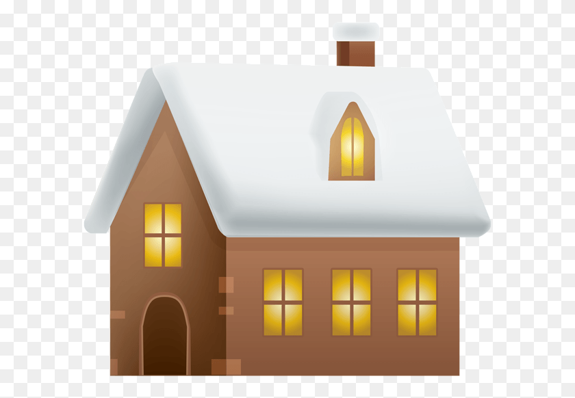 600x522 Winter House With Snow Clip Art Image House, Lamp, Nature, Building HD PNG Download