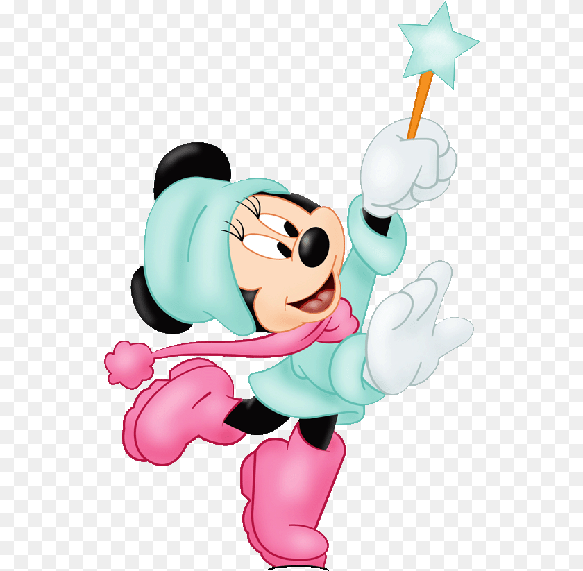 543x823 Winter Minnie Clipart Minnie Mouse Clipart Minnie Mouse Winter, Cartoon, Helmet, Baby, Person Sticker PNG