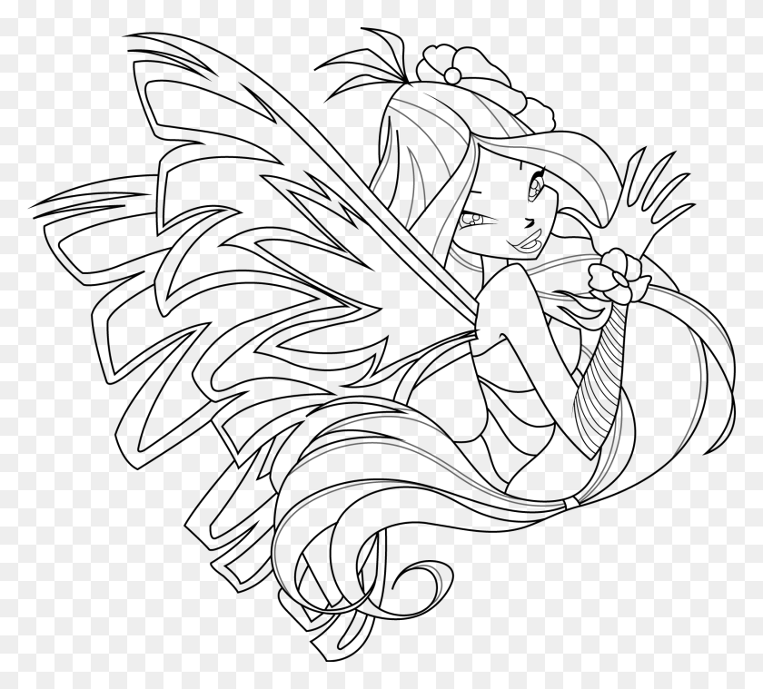 1677x1504 Winx Club Bloom Harmonix Coloring Pages Winx Club Flora Sirenix Coloring Pages, Leisure Activities, Symbol, Logo HD PNG Download