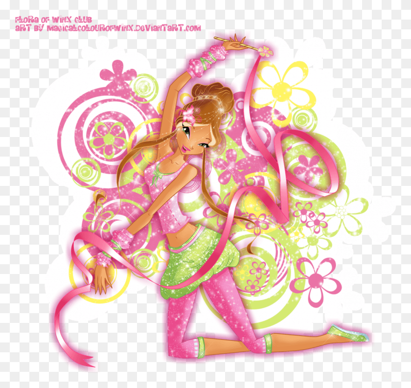 1212x1140 Winx Club Flora Images Flora Winx Dancer By Wallpaper Winx Flora Dance, Graphics, Floral Design HD PNG Download