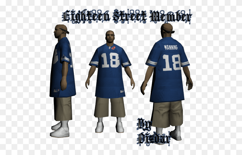 500x478 Wip Amp Shw 18st Gang Member Updated Lsrp Skin Cholo, Clothing, Shirt, Person HD PNG Download