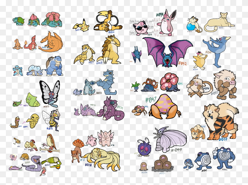 5544x4023 Descargar Png / Pokemon De Primera Generación De Dibujos Animados Hd Png