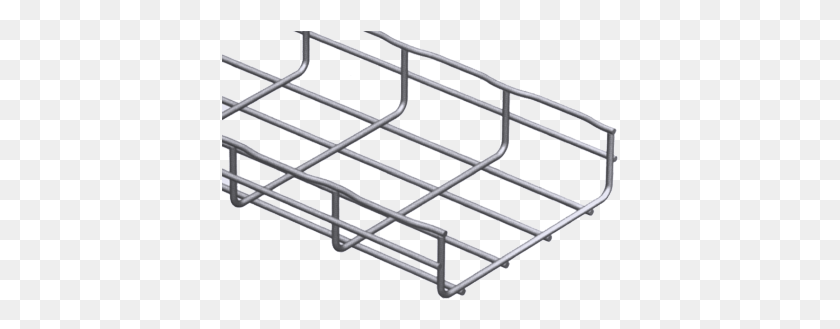 397x269 Wire Mesh Cable Tray Shelf, Aluminium, Railing HD PNG Download