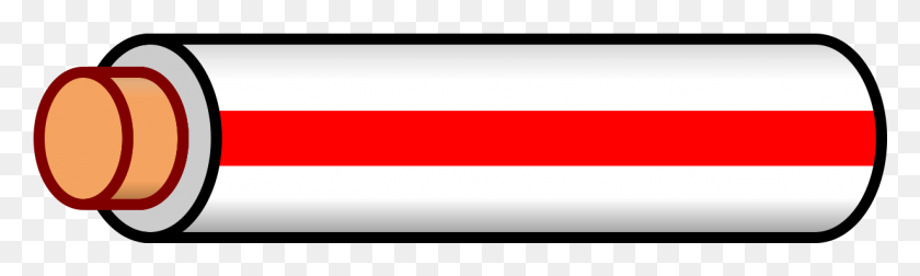 1233x305 Wire White Red Stripe White Wire With Red Stripe, Flag, Symbol, Text HD PNG Download