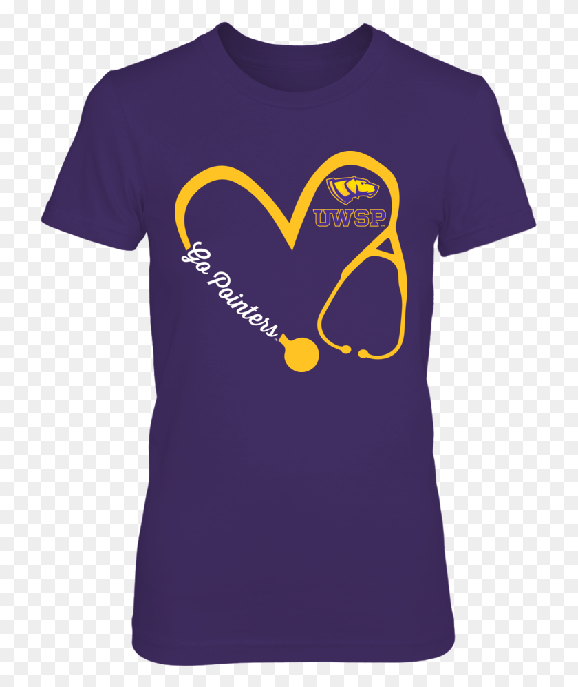 723x937 Wisconsin Stevens Point Pointers Heart, Clothing, Apparel, T-shirt HD PNG Download